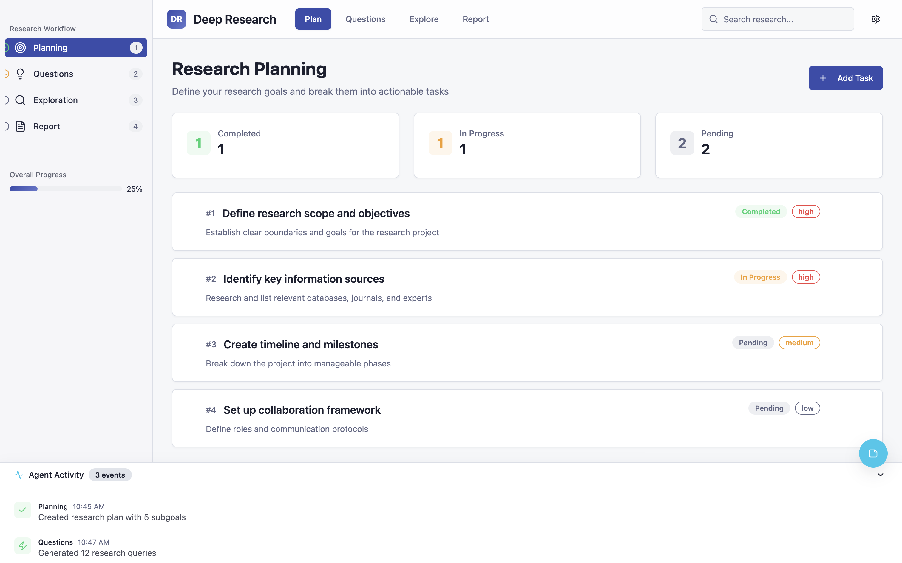 Deep Agentic Research Engine